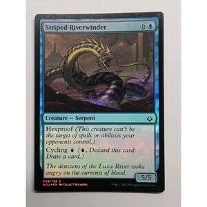 Striped Riverwinder from the same Hour of Devastation (HOU) set foil